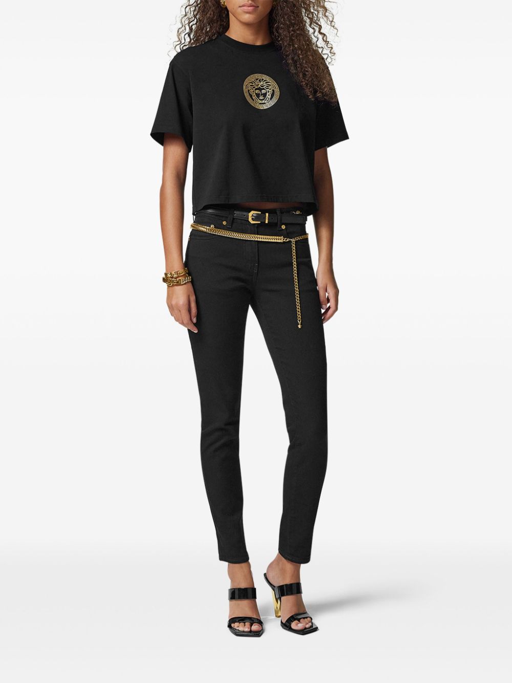 Versace Black Medusa '95 Skinny Jeans