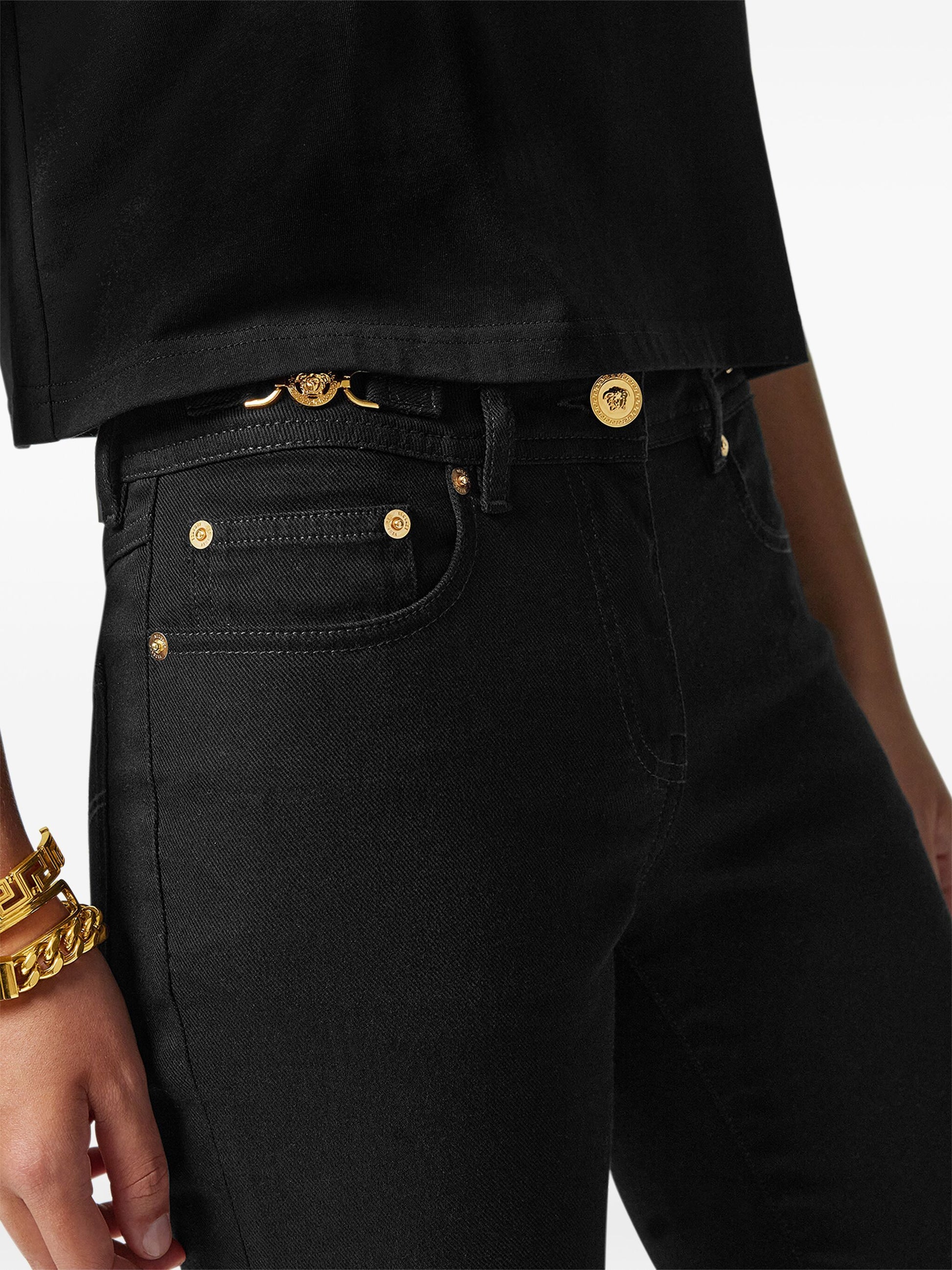 Versace Black Medusa '95 Skinny Jeans