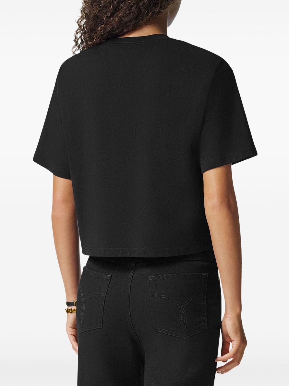 Versace Black Medusa Crop Tee