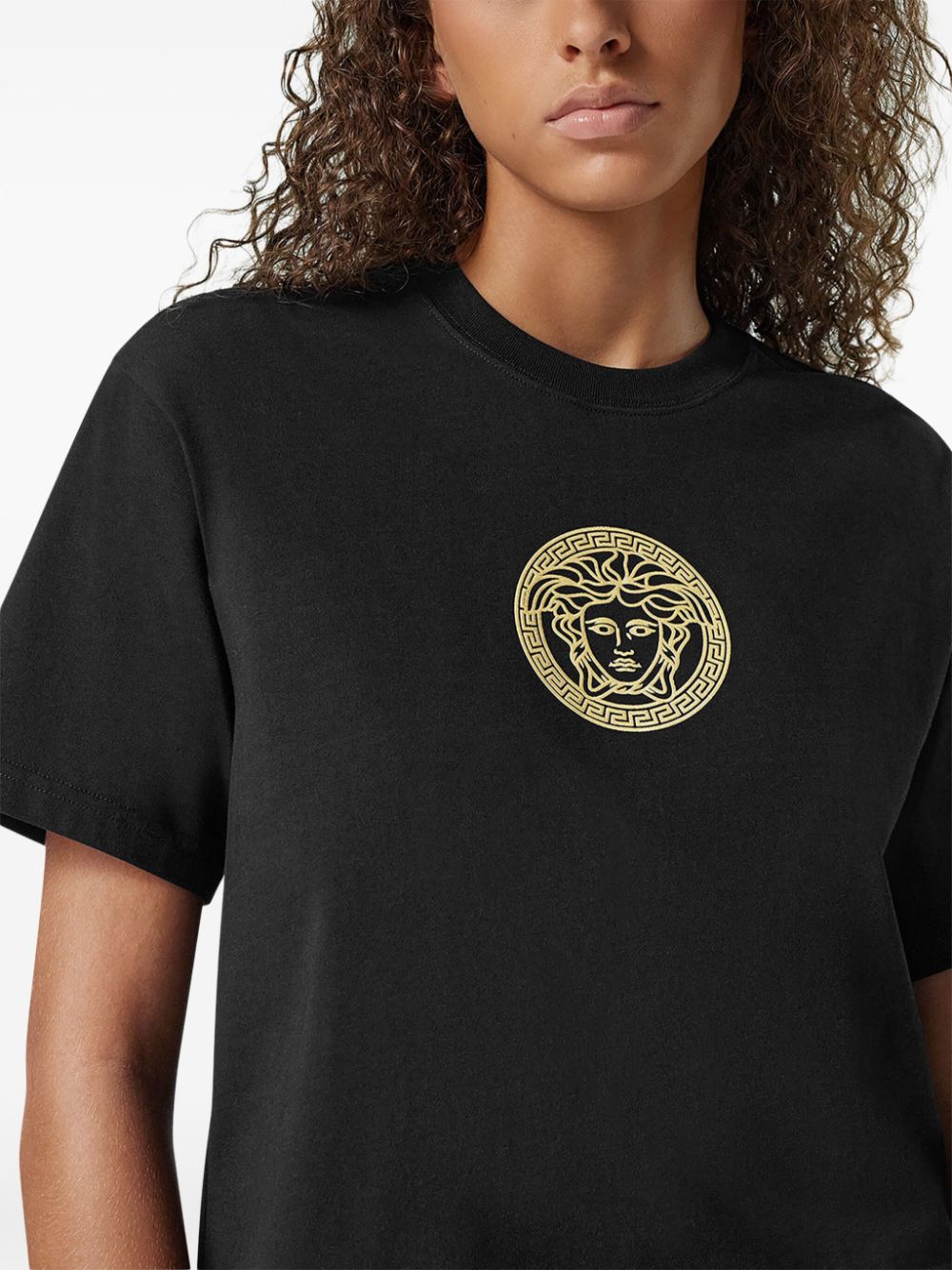 Versace Black Medusa Crop Tee