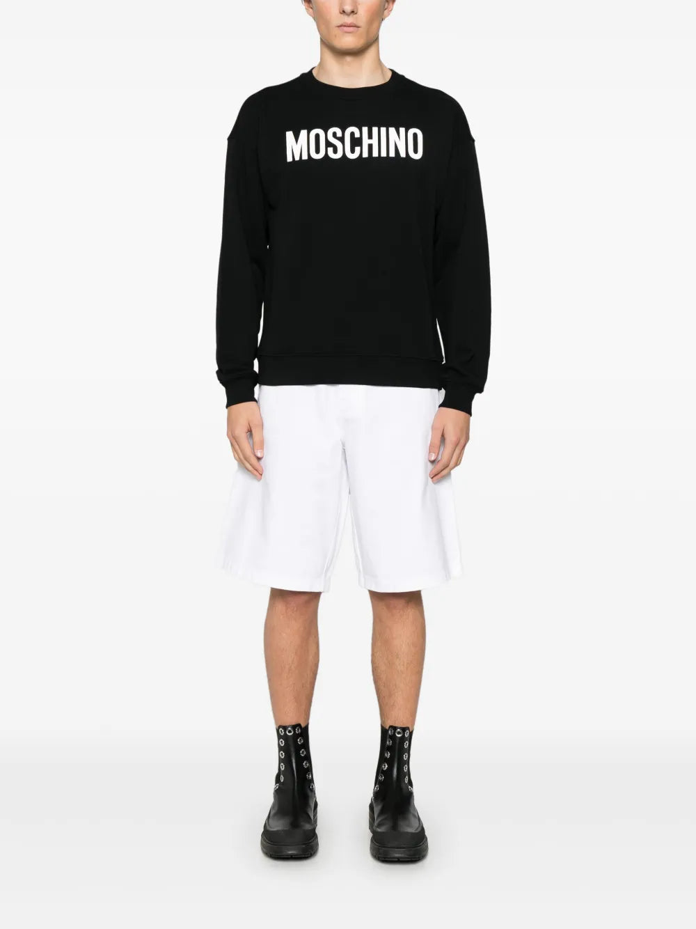 Moschino Black Logo Print Sweatshirt