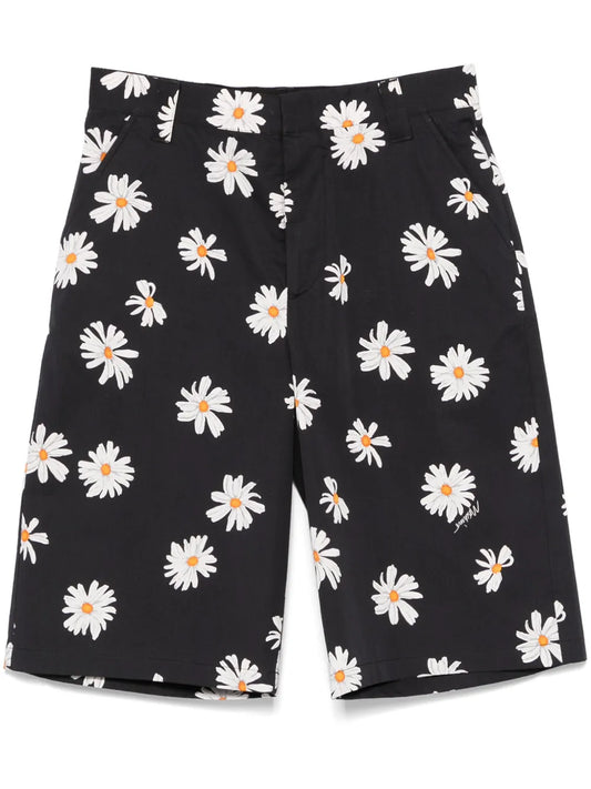 Moschino Black Daisy Shorts