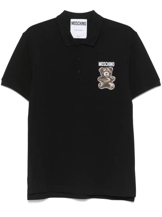 Moschino Black Teddy Polo