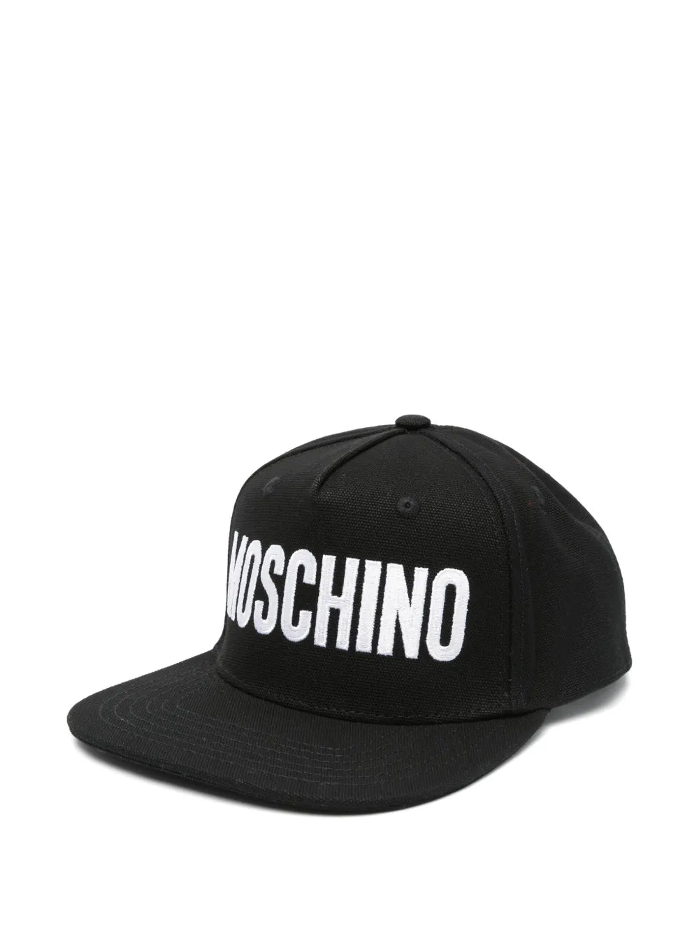 Moschino Black Canvas Logo Cap