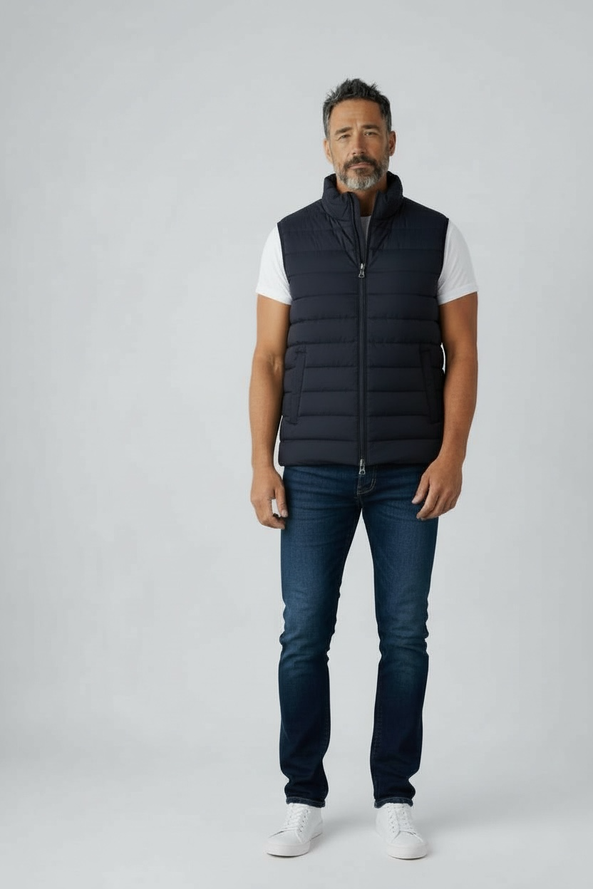 Fradi Navy Quilted Packable Vest