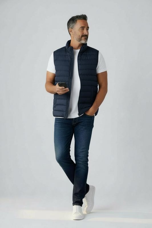 Fradi Navy Quilted Packable Vest
