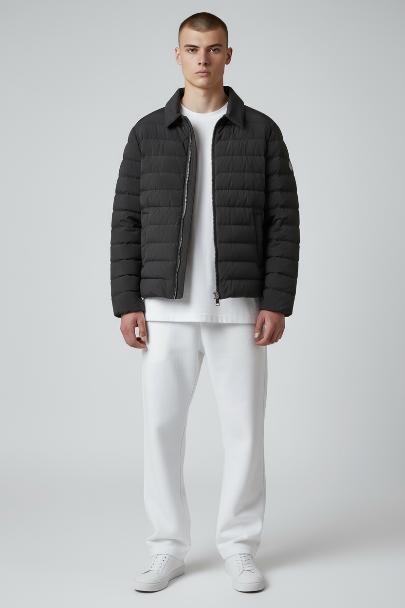 Fradi Black Quilted Packable Jacket