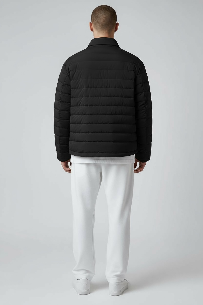 Fradi Black Quilted Packable Jacket