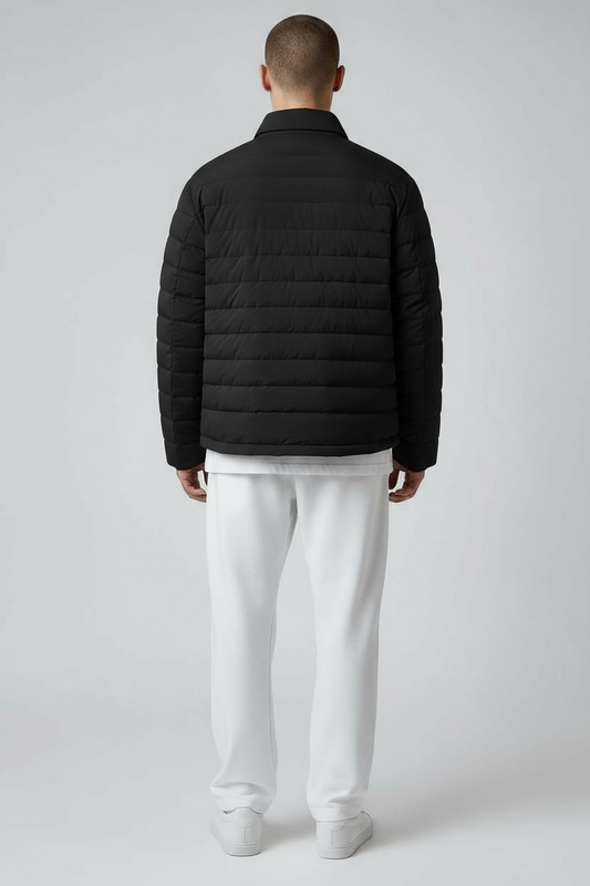 Fradi Black Quilted Packable Jacket