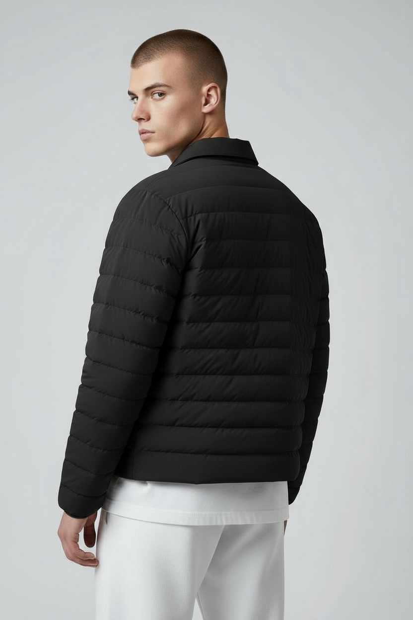 Fradi Black Quilted Packable Jacket