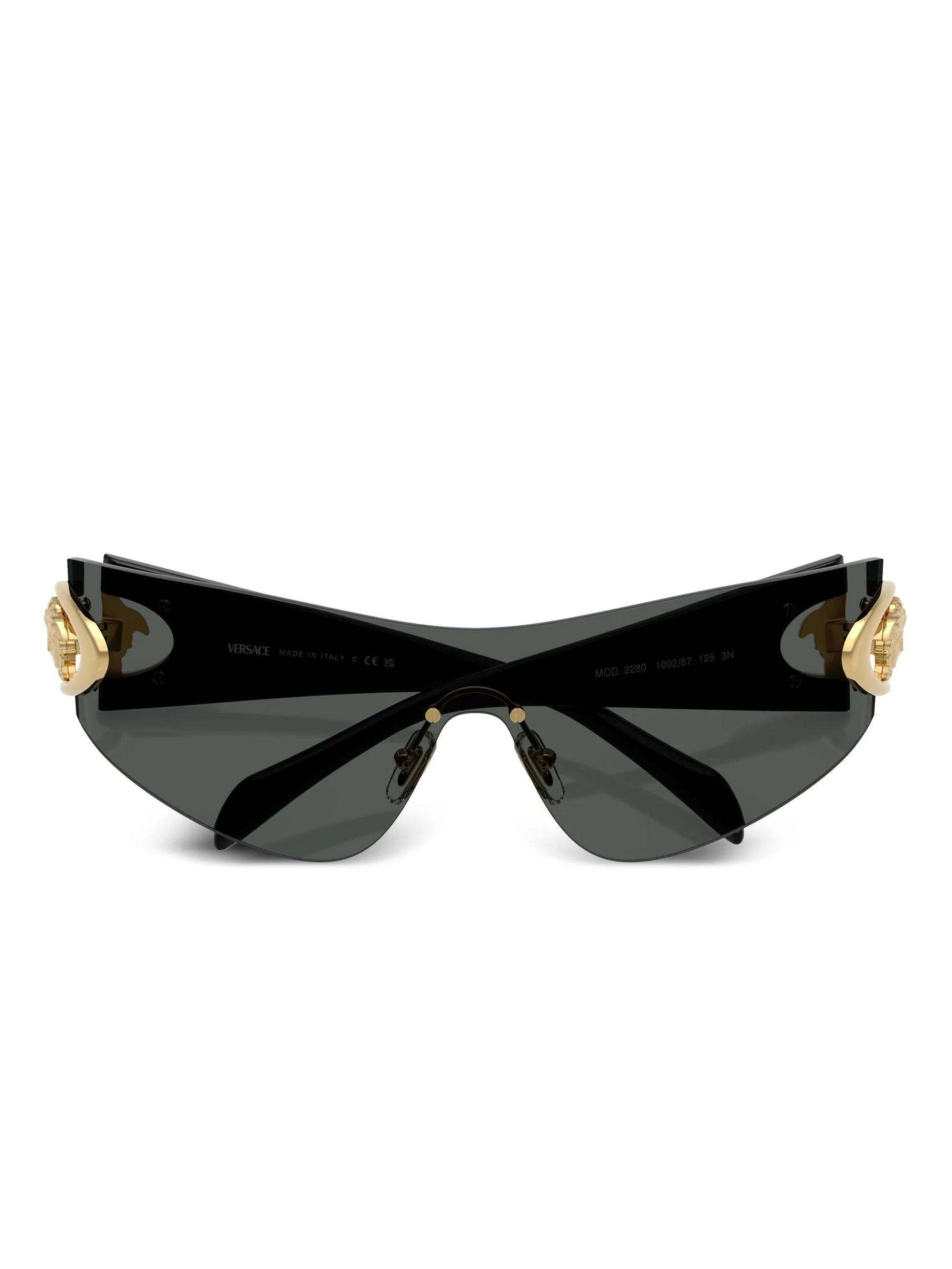 Versace Black Eclipse Wrap Sunglasses