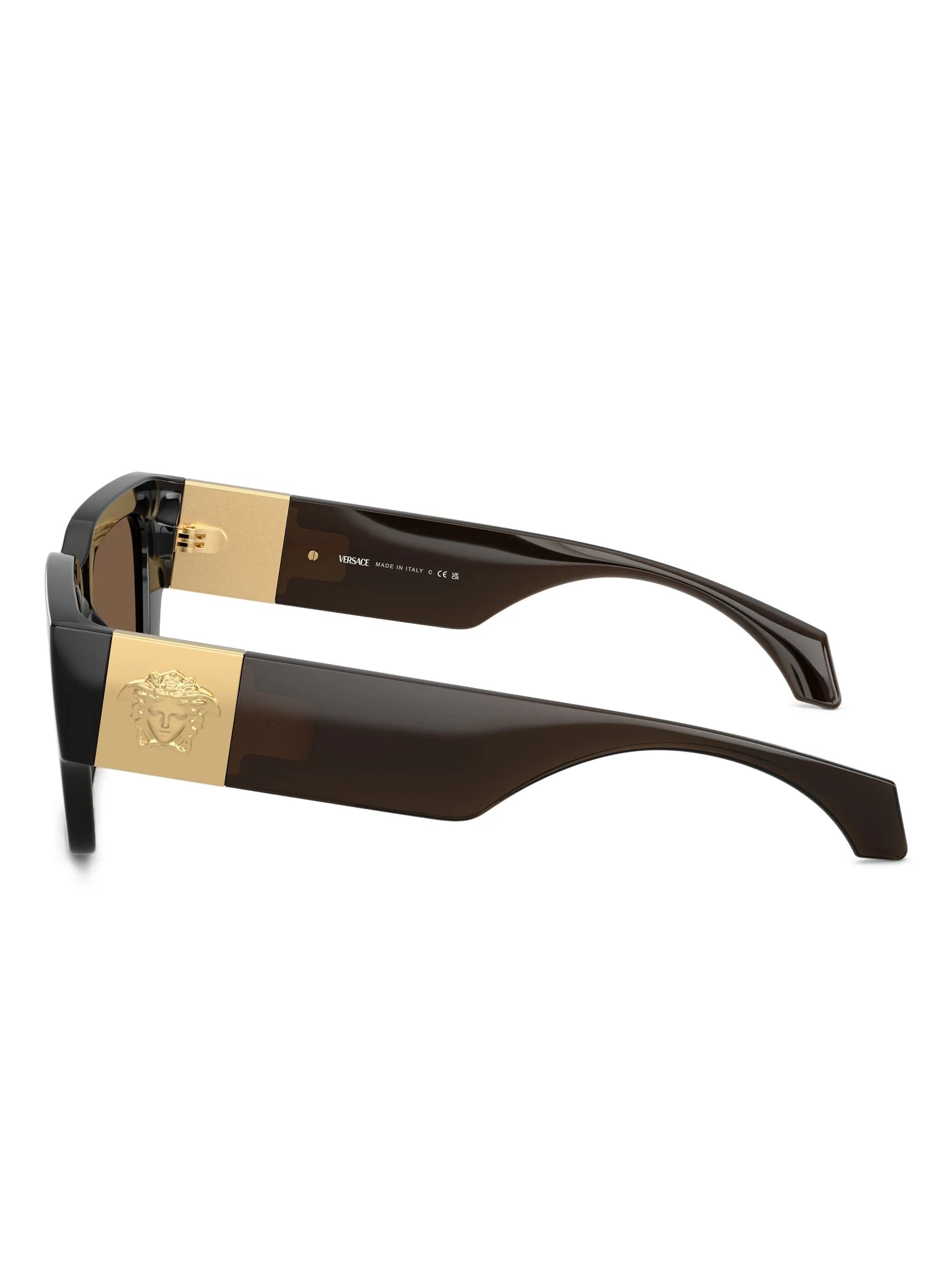 Versace Brown Medusa Plaque Sunglasses
