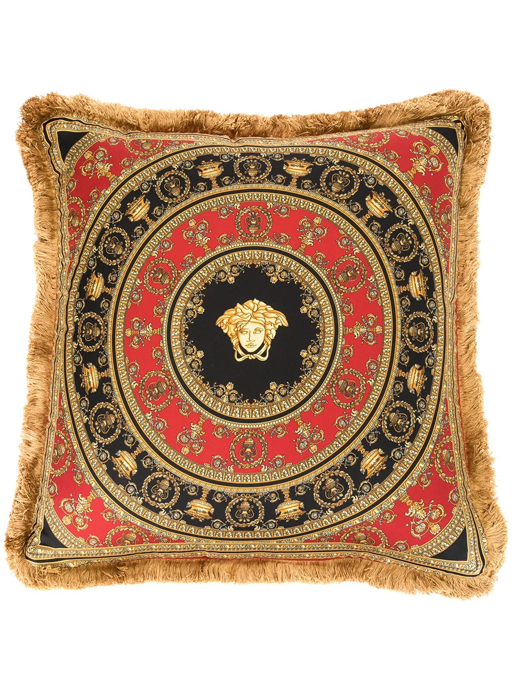 Versace Red I Love Barocco Silk Cushion