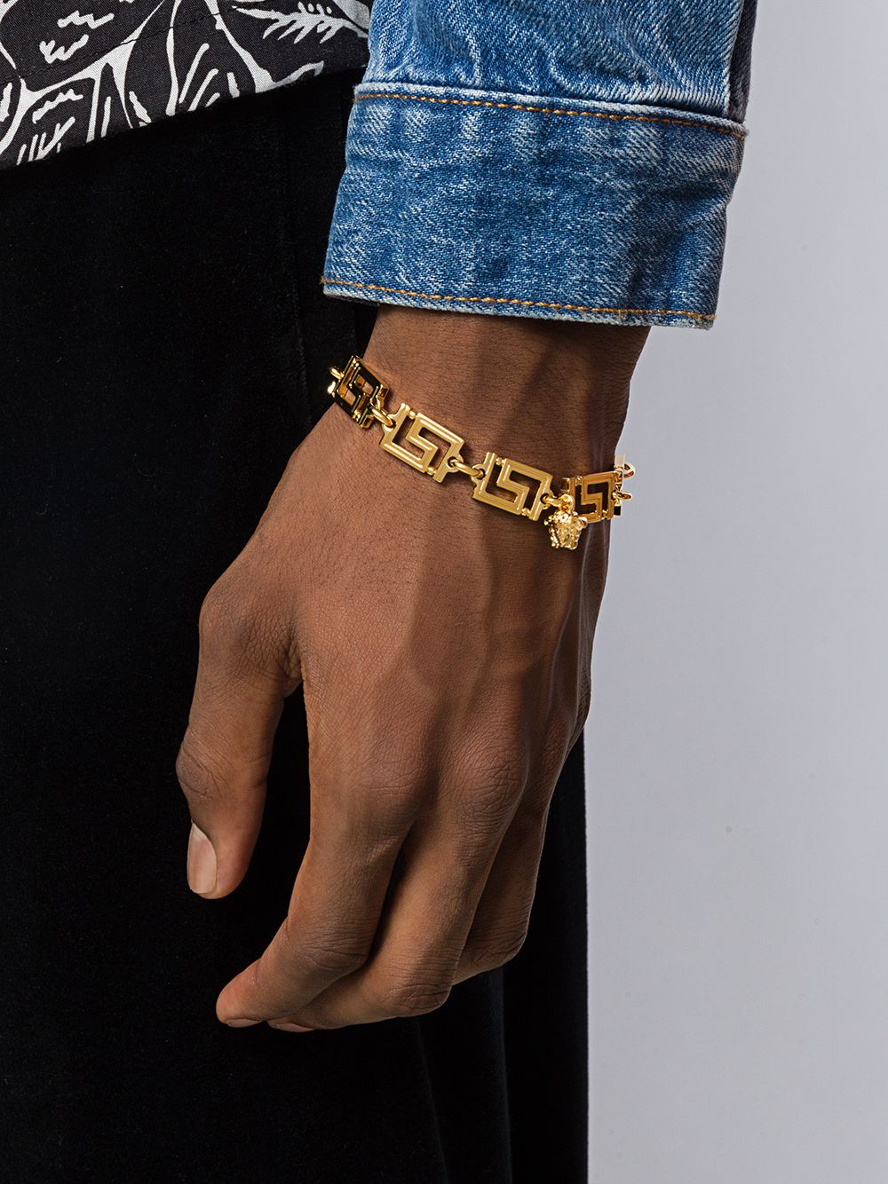 Shop Versace Medusa Braided Leather Bracelet | Saks Fifth Avenue