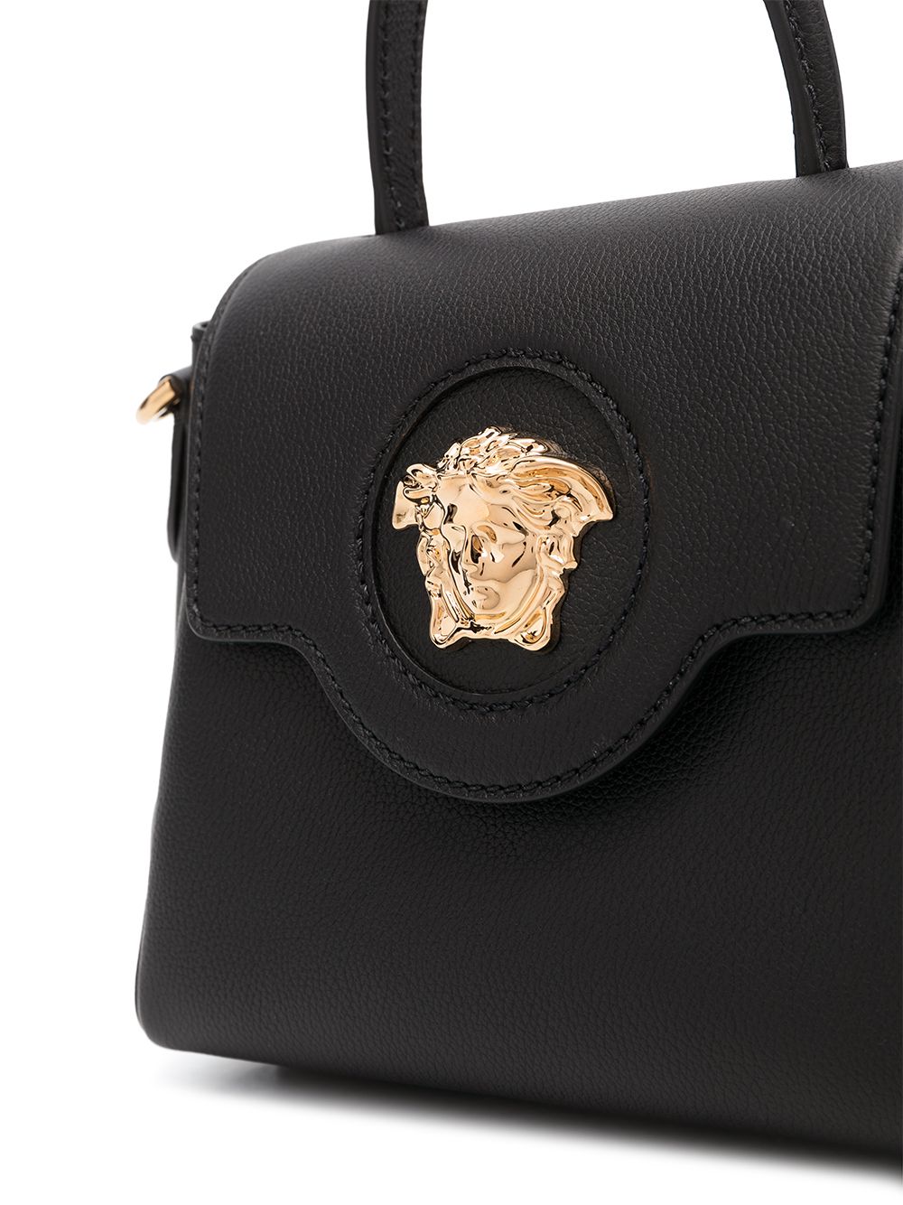 Versace: Black Mini 'La Medusa' Bag