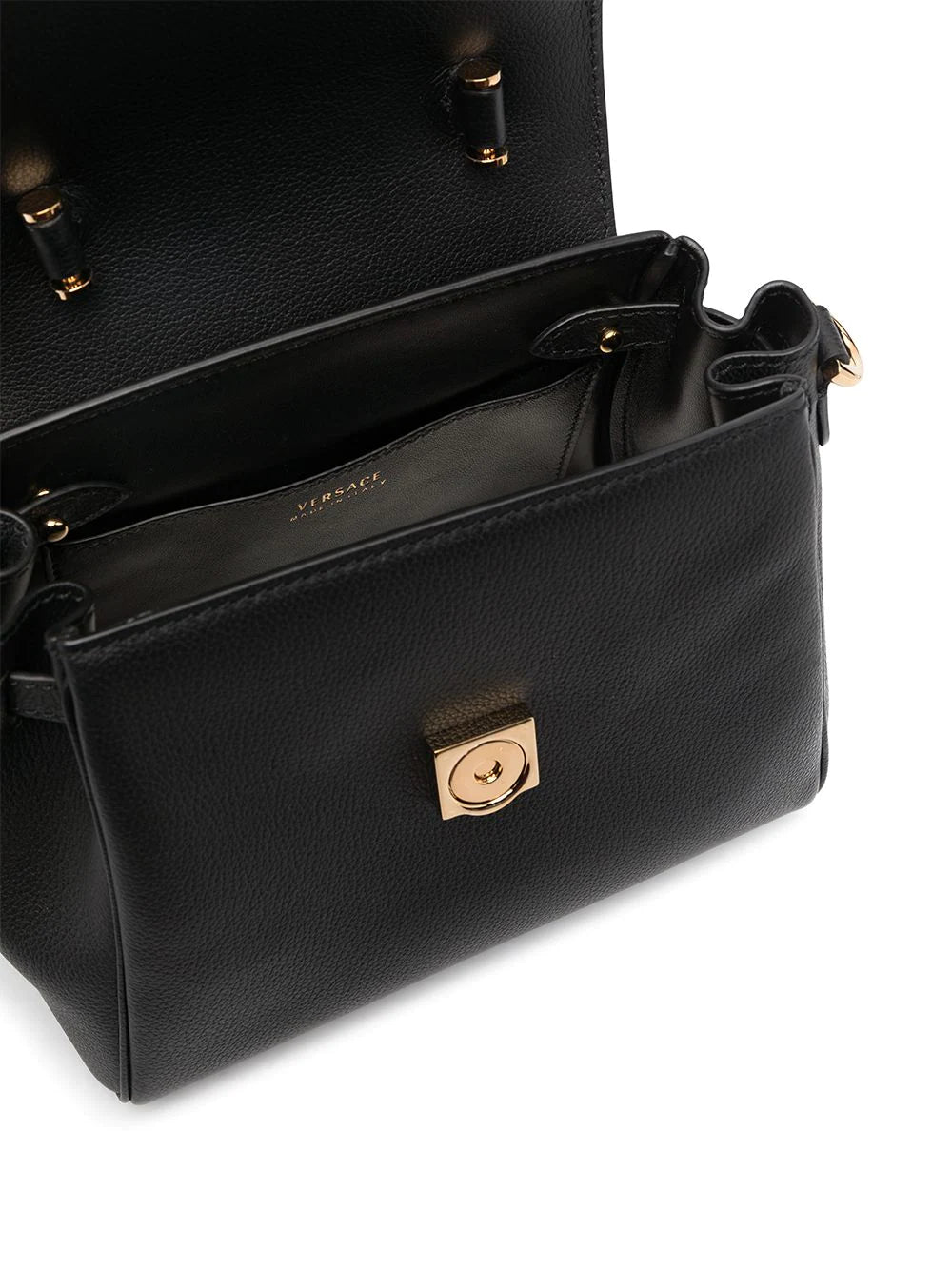 Versace Small La Medusa Handbag, Black