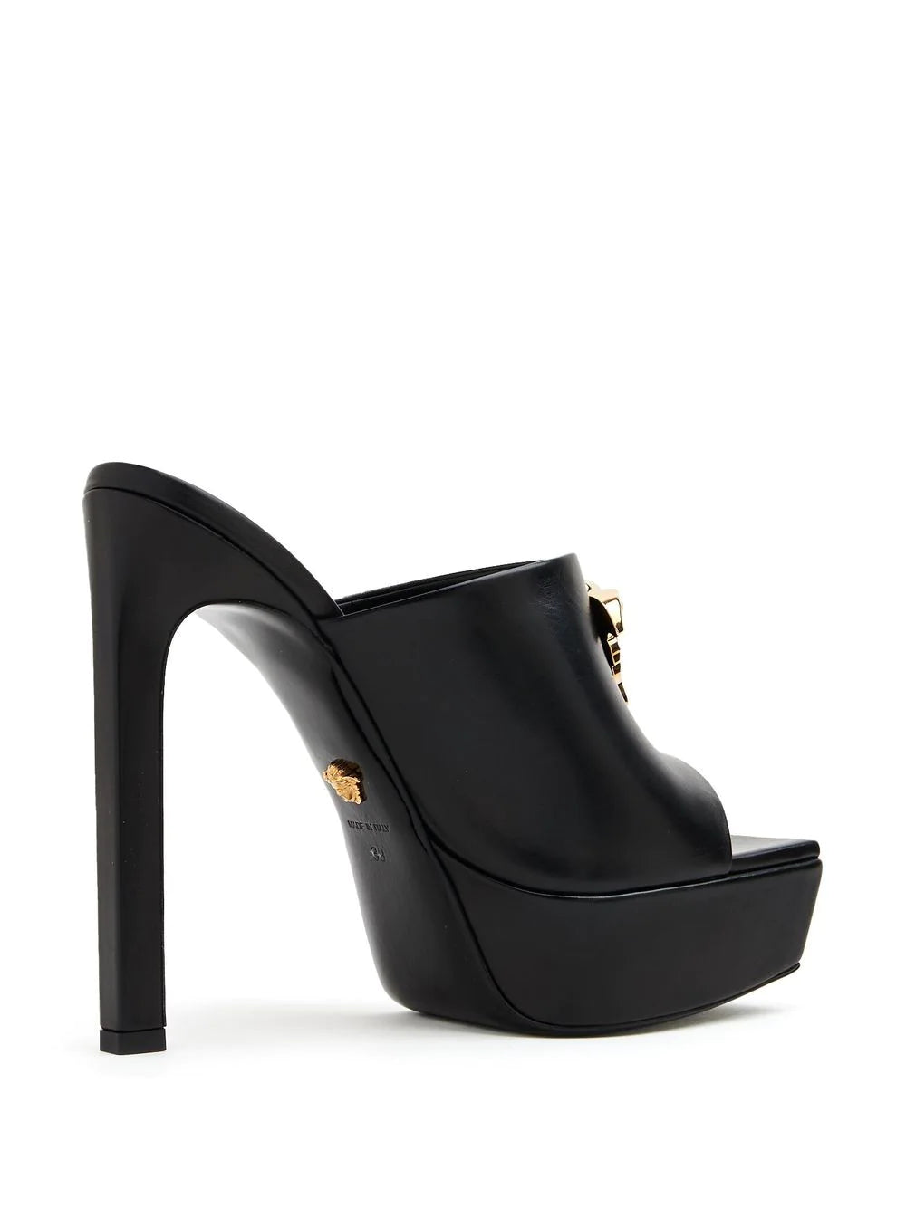 Medusa PVC and leather sandals in black - Versace